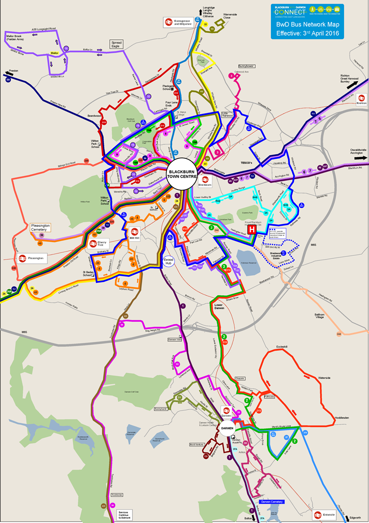 Bus Network Map | Blackburn with Darwen Connect